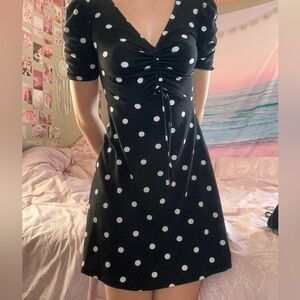 H&M Black and White Polka Dot Dress
